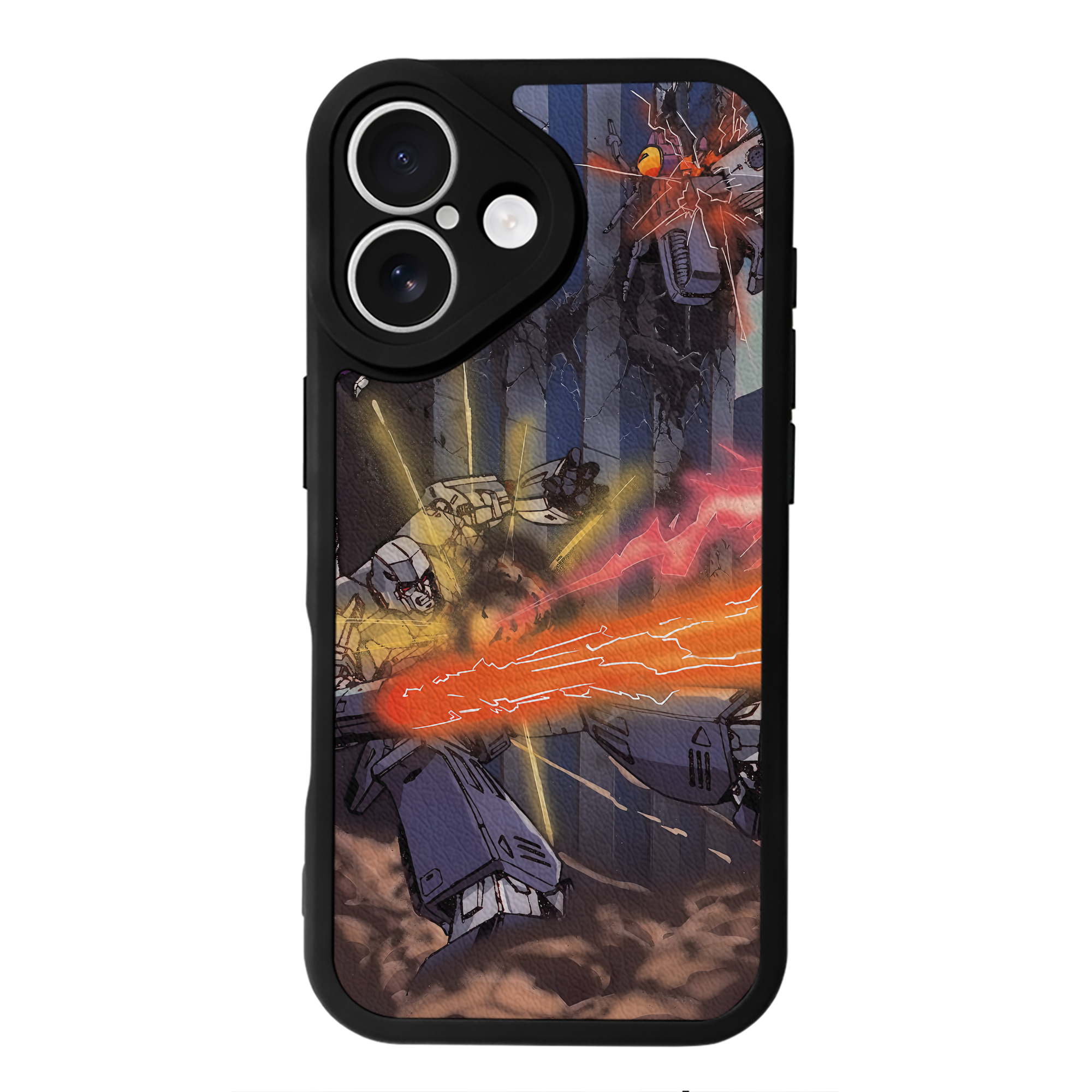 （画像用） Transformers トランスフォーマー 【iPhone 16シリーズ対応】シリコンスマホケース（レザー調） 材質：シリコン